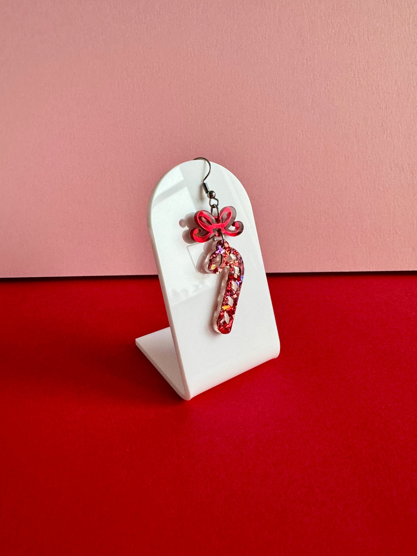 Karkkikeppi-korvakorut, punainen