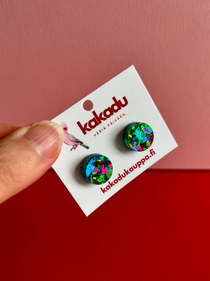 Pyöreät nappikorvakorut, sirkus