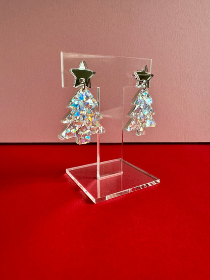 Joulukuusi-korvakorut, hopea