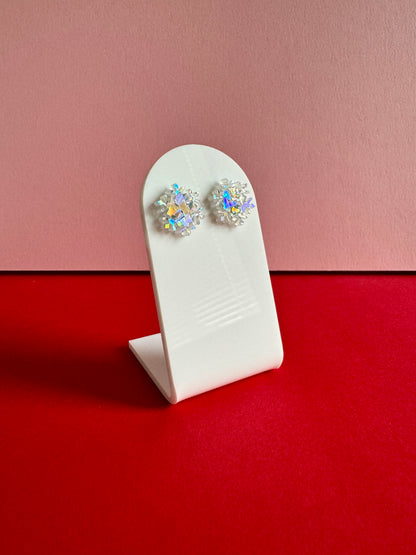 Lumihiutale-nappikorvakorut