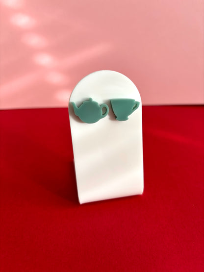 Teesetti-nappikorvakorut, mentoli