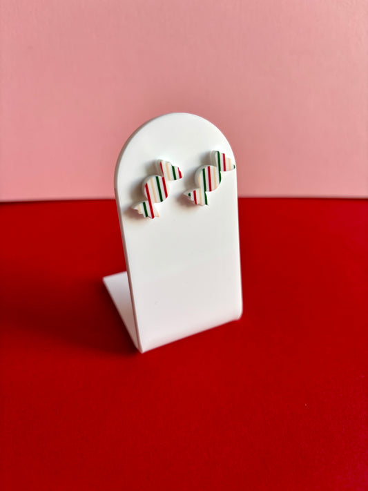 Karkki-nappikorvakorut, raidat