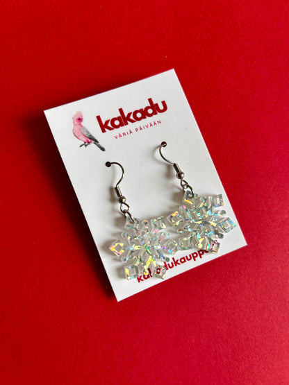 Roikkuvat Lumihiutale-korvakorut