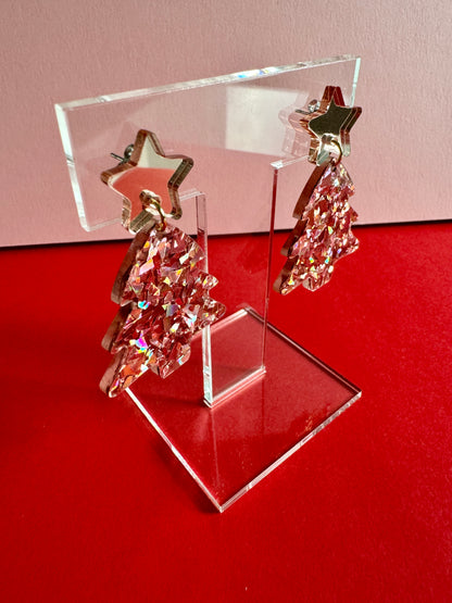 Joulukuusi-korvakorut, ruusukulta