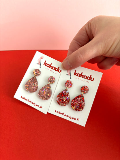 Isot Juhlapisara-korvakorut, ruusukulta