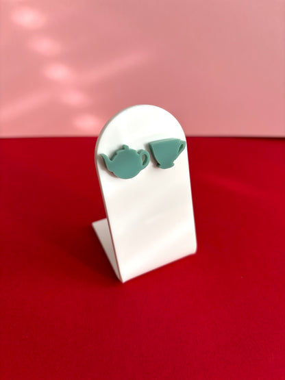 Teesetti-nappikorvakorut, mentoli