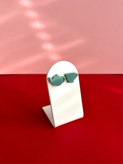 Teesetti-nappikorvakorut, mentoli