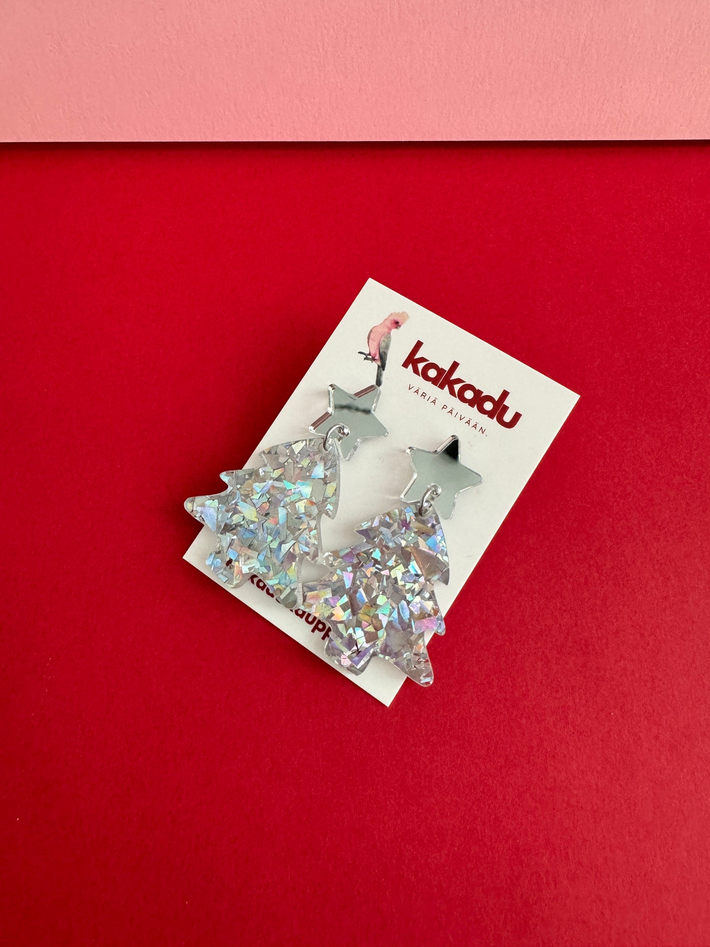 Joulukuusi-korvakorut, hopea