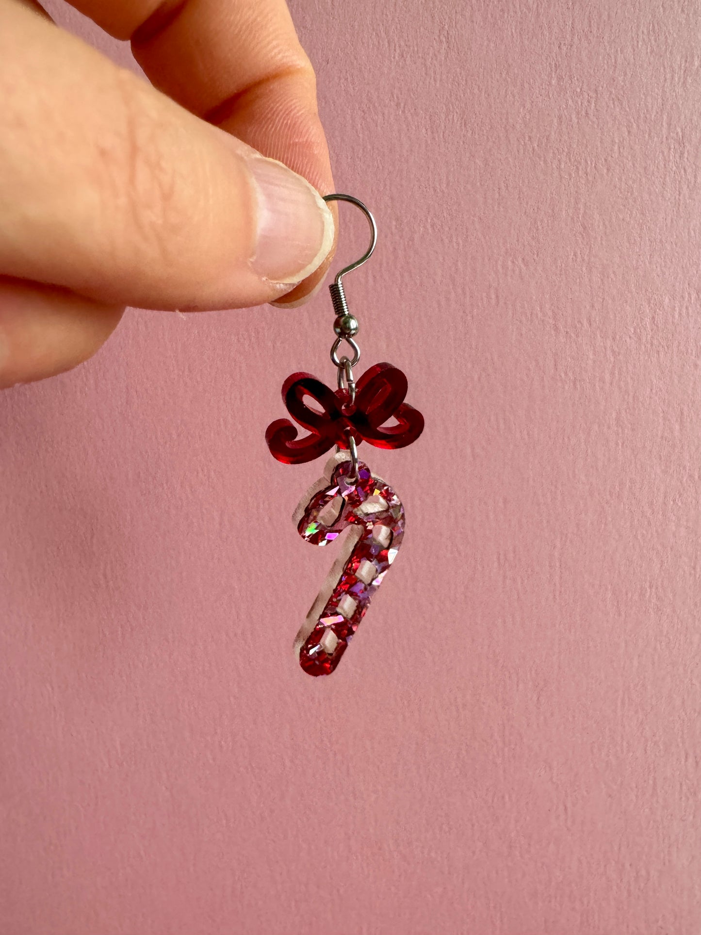 Karkkikeppi-korvakorut, punainen