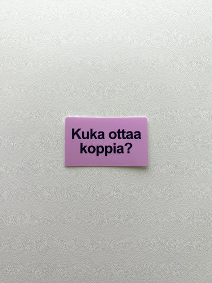 Vinyylitarra Kuka ottaa koppia