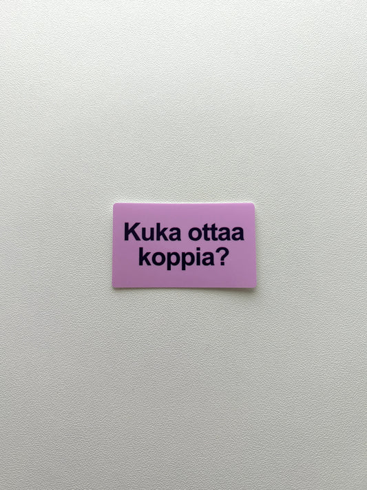 Vinyylitarra Kuka ottaa koppia