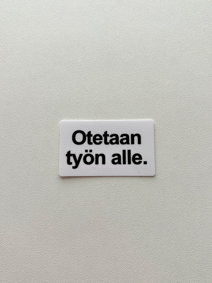 Vinyylitarra Otetaan työn alle
