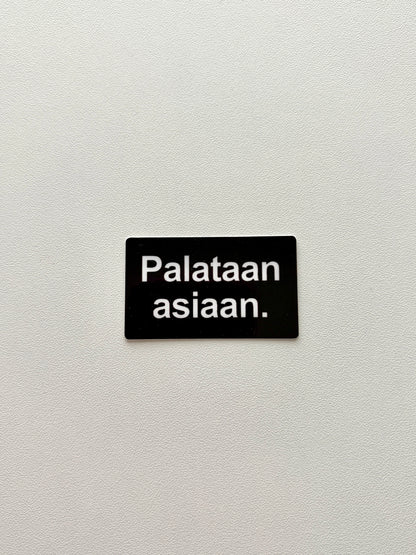 Vinyylitarra Palataan asiaan