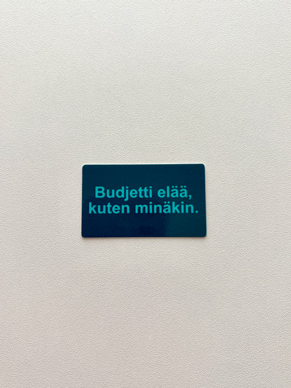 Vinyylitarra Budjetti elää, kuten minäkin