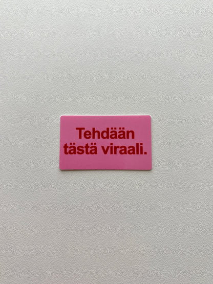Vinyylitarra Tehdään tästä viraali