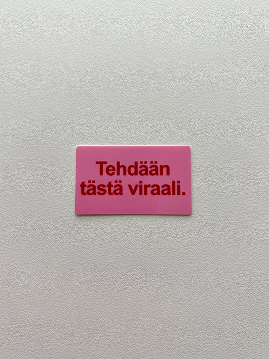 Vinyylitarra Tehdään tästä viraali