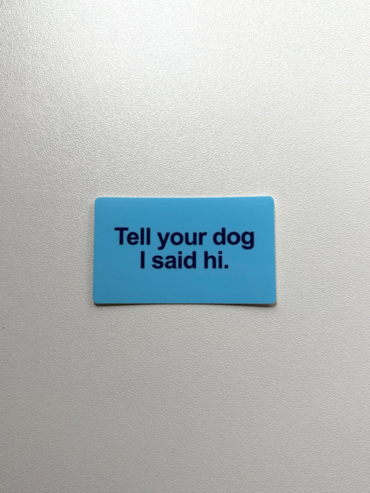 Vinyylitarra Tell your dog I said hi