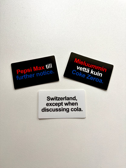 Vinyylitarra Switzerland except when discussing cola