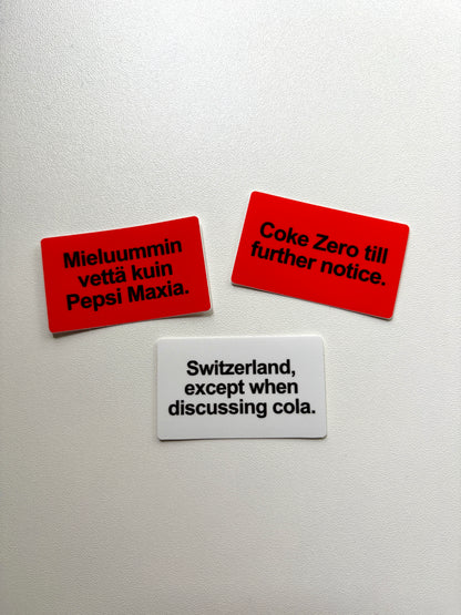 Vinyylitarra Switzerland except when discussing cola