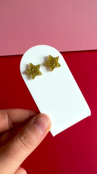 Tähti-nappikorvakorut, kulta