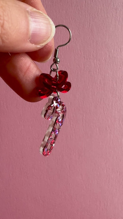 Karkkikeppi-korvakorut, punainen